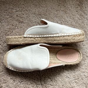 Jcrew slip-on espadrille white canvas shoe